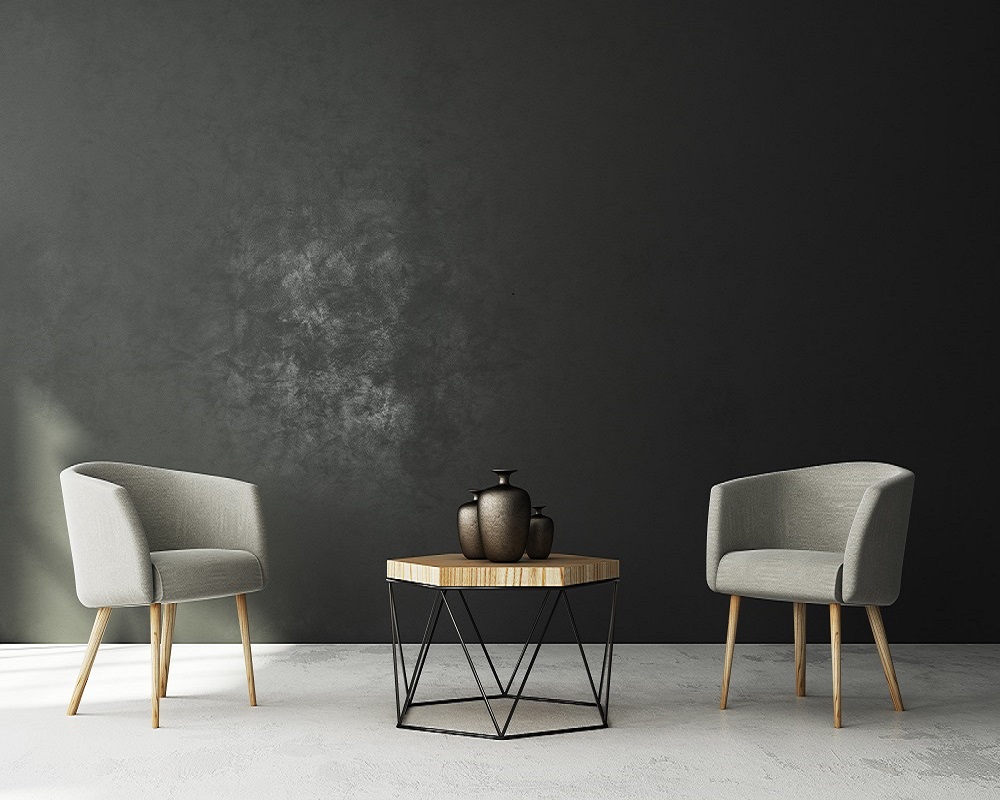 see your LED neon sign on a lounge/living room background 