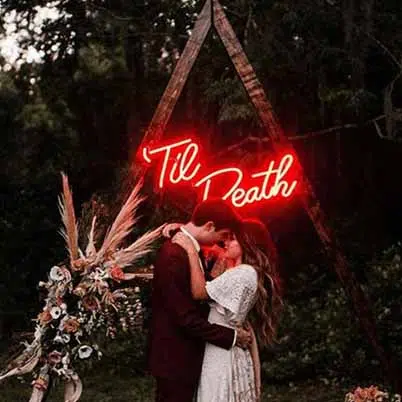 wedding till death neon