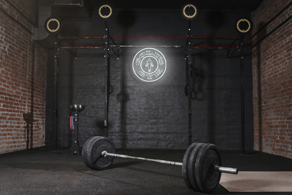 Gym neon lights logo
