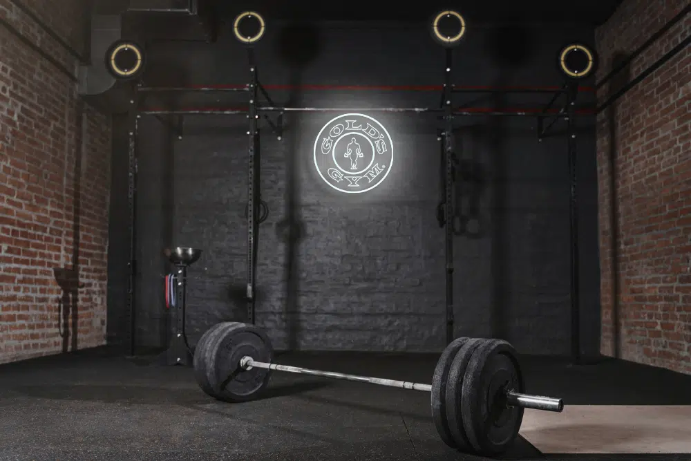 Gym neon lights logo