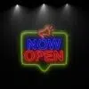 Now Open Neon Sign