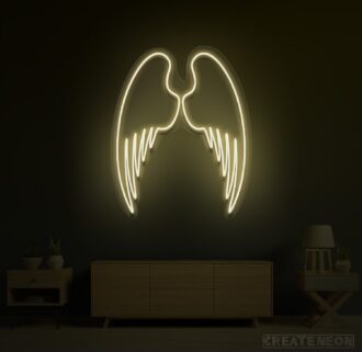 Modern Angel Wings Neon Sign