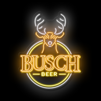 Busch Deer neon sign