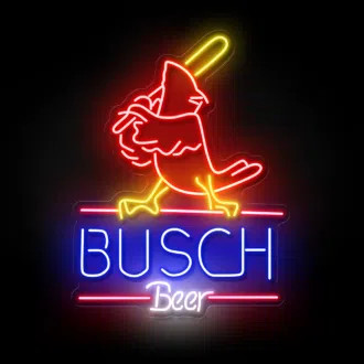cardinals busch beer neon sign