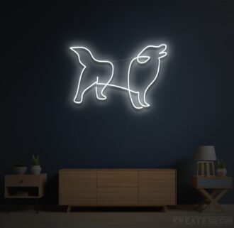 Alternative view of Border Collie Neon Sign