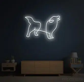 Alternative view of Border Collie Neon Sign