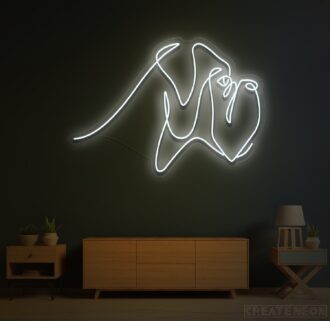 Alternative view of Boxer Dog Neon Sign