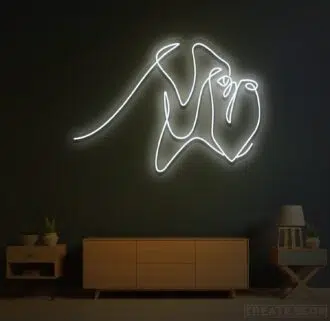 Alternative view of Boxer Dog Neon Sign