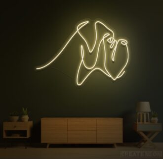 Boxer Dog Neon Sign