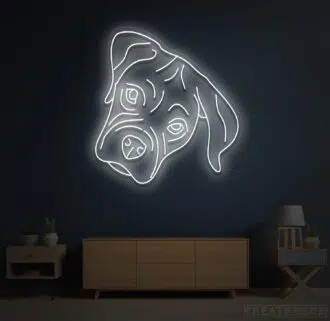 Alternative view of Boxer Puppy Neon Sign