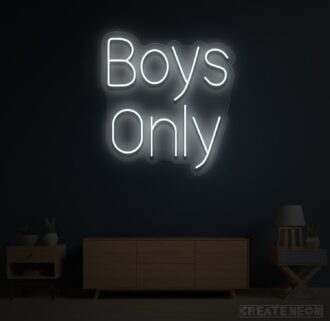 Alternative view of BOYS ONLY NEON SIGN