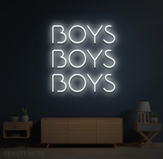 Alternative view of Boys Boys Boys Neon Sign