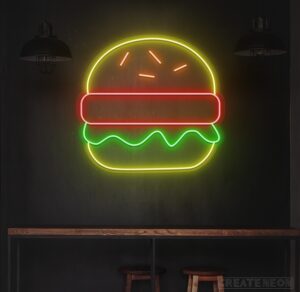 Hamburger Neon Sign