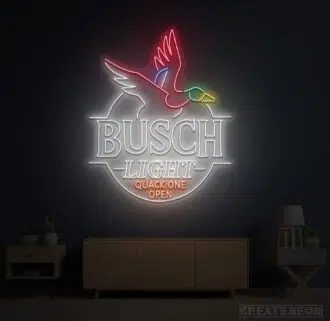 Alternative view of Busch Light Quack One Open Neon Sign