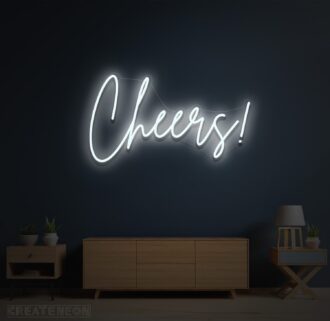 Alternative view of cheers neon bar sign