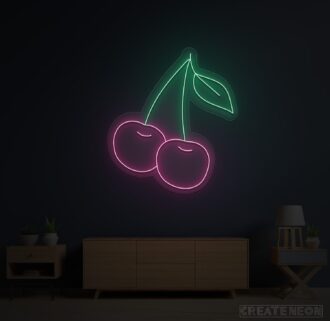 cherry neon sign