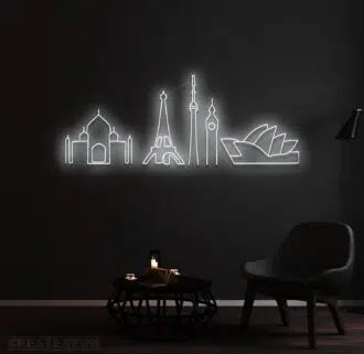 Alternative view of City Skyline Neon Sign