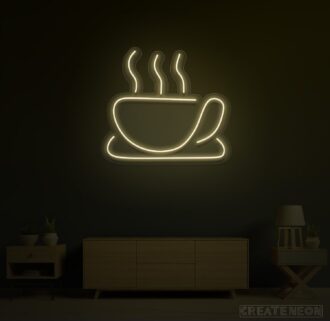 Neon Coffee Cup Sign