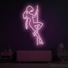 Pole Dance Lady Neon Sign