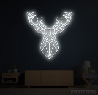 Alternative view of Deer Head Neon Sign