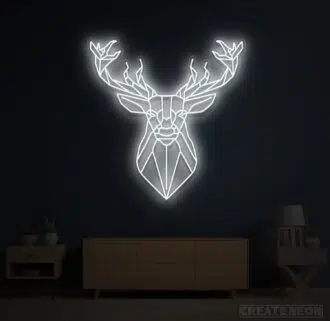 Alternative view of Deer Head Neon Sign