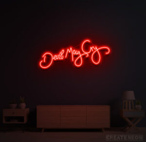 Devil May Cry Neon Sign red