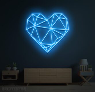 Diamond Heart Neon Sign