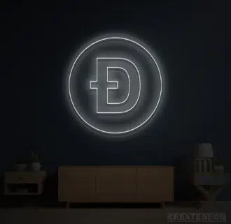 Alternative view of Doge Coin Neon Sign