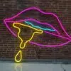 Dripping Lips Neon Sign