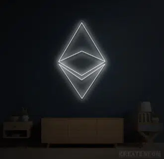 Alternative view of Ethereum Neon Sign