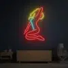 Girl Pose Multi-Color Neon Sign