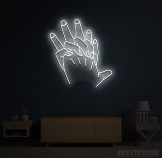 Alternative view of Hand In Hand Neon Sign
