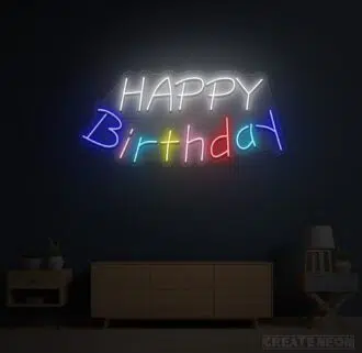 Happy Birthday Multi-Colour Word Sign