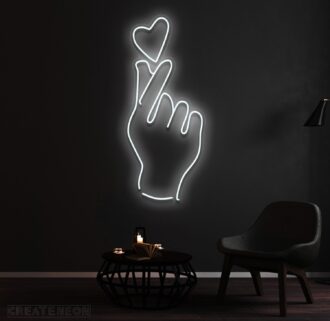 Alternative view of Heart In Hand Neon Sign
