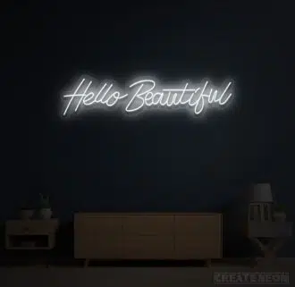 Alternative view of Hello Beautiful Neon Sign