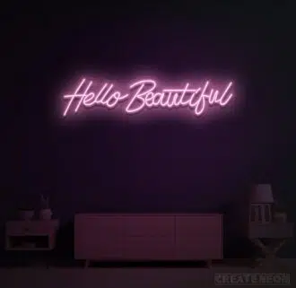 Hello Beautiful Neon Sign