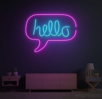 Hello neon sign