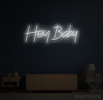 Alternative view of Hey Baby Neon Sign