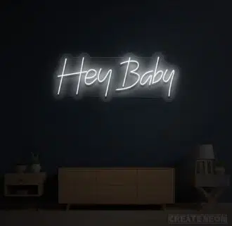 Alternative view of Hey Baby Neon Sign