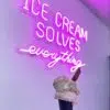 Ice Cream Solves Everything Neon Sign