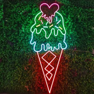 ice cream neon sign