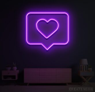 Alternative view of Instagram Heart Neon Sign