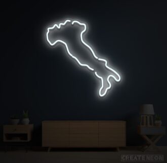 Alternative view of Italy Map Neon Sign