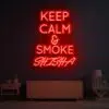 Keep Calm and Smoke Shisha Neon Sign