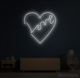 Alternative view of Classic Love Heart Neon Sign