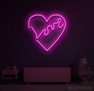 Classic Love Heart Neon Sign