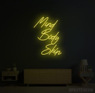 Alternative view of Mind Body Skin Neon Sign
