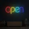 Open Multi-color Neon Sign