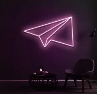 Paper plane Neon sign