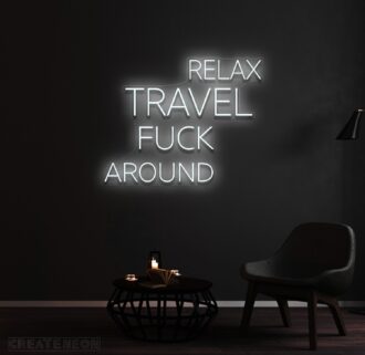 Alternative view of Relax travel Neon sign
